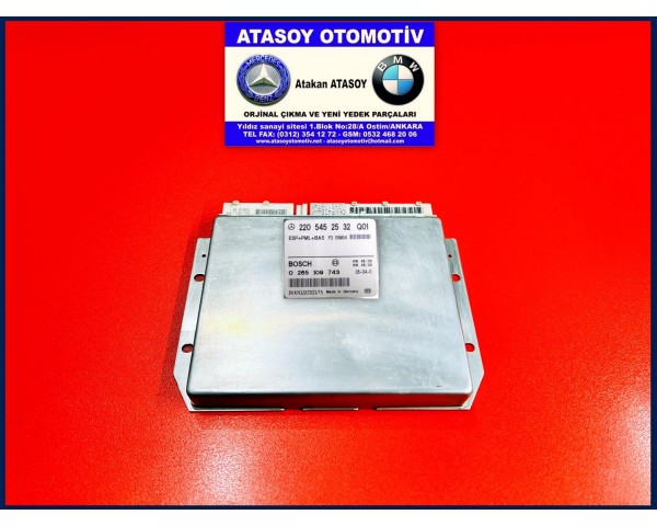 MERCEDES W220 ESP PML BAS BEYNİ 2205452532 2205450932 0265109743 0265109600 A2205452532 A2205450932 - 220 545 25 32 - 220 545 09 32 - 0 265 109 743 - 0 265 109 600